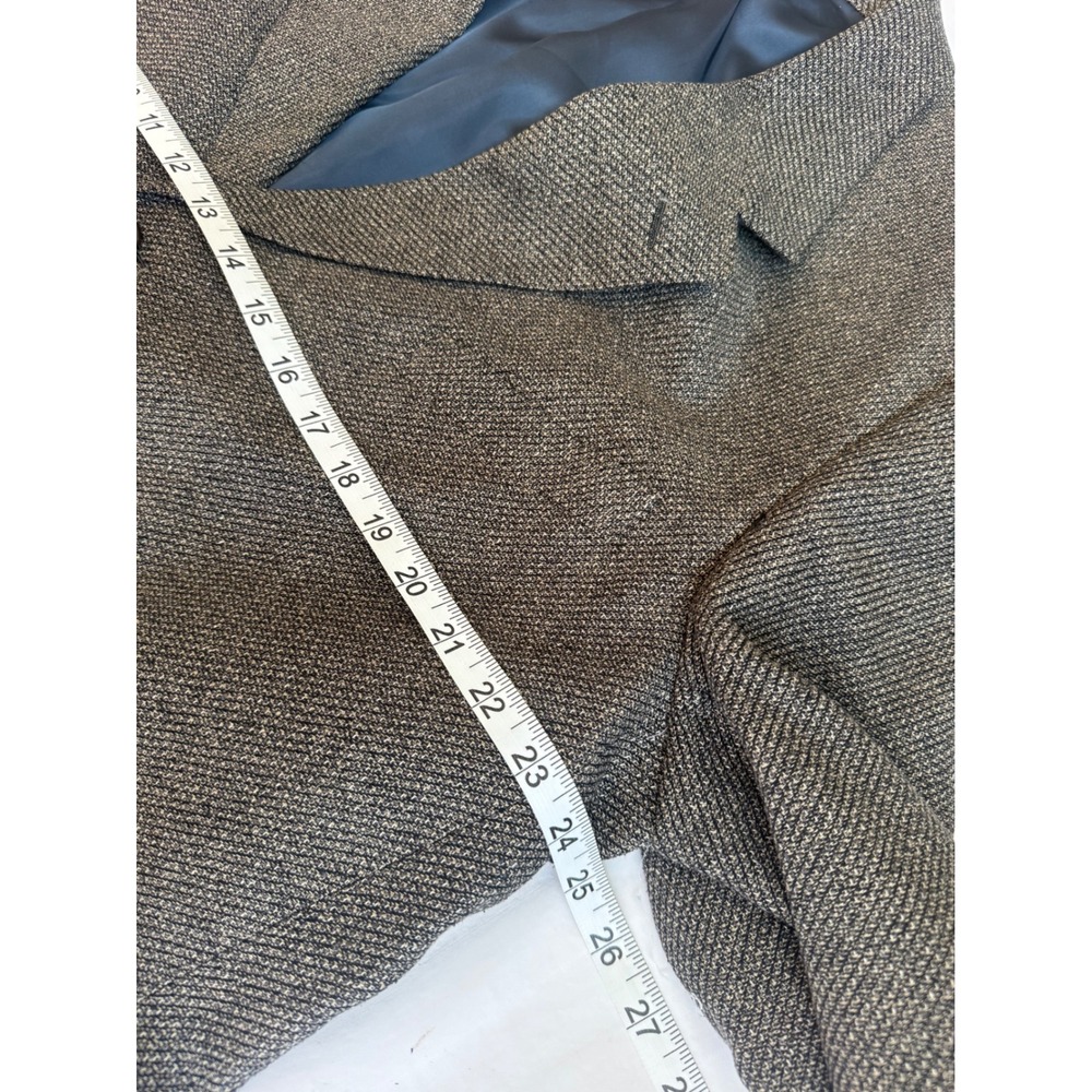 Versini Mens 100% Silk Blazer Grey Black Textured Sport Coat Italy Fabric 48 - Picture 5 of 10